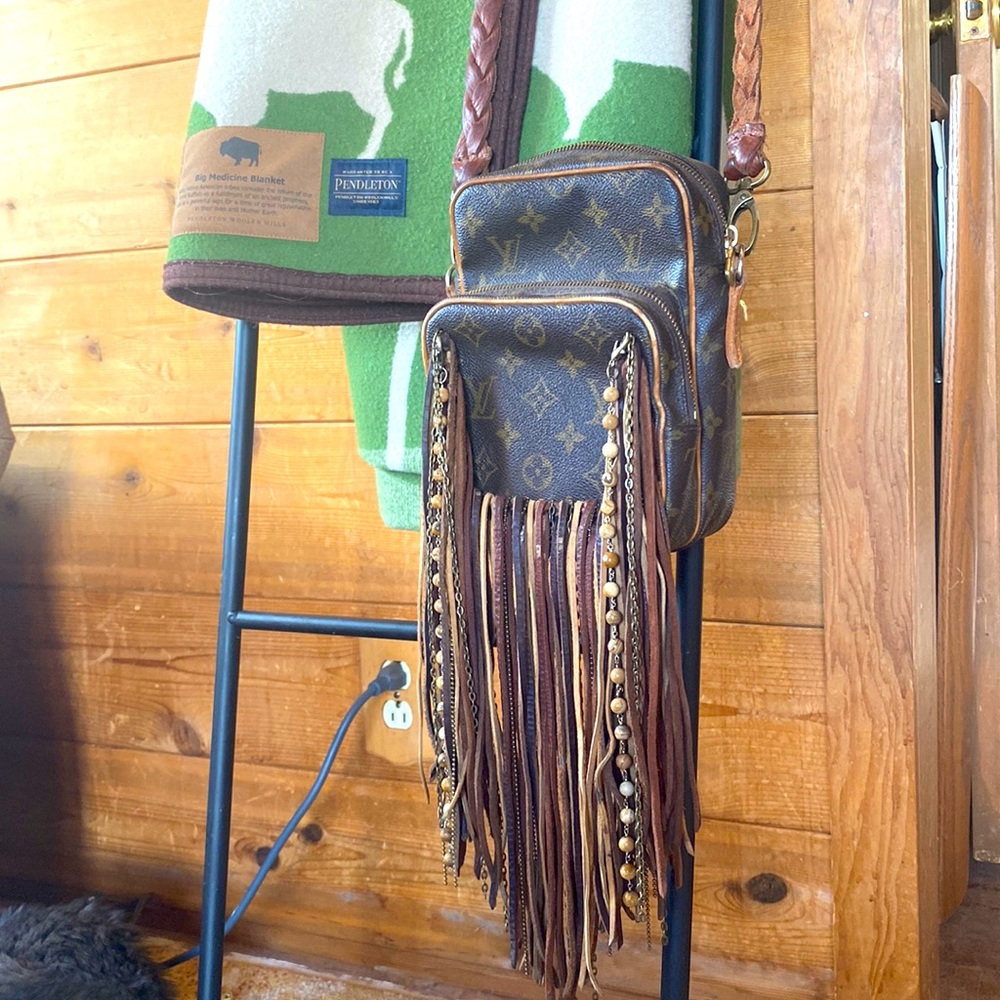 Vintage boho fringe purse vintage Louis Vutton